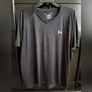 Black Under Armour V Neck Tech Tee